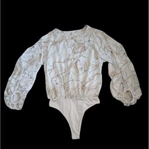 Entro abstract print bodysuit Size S